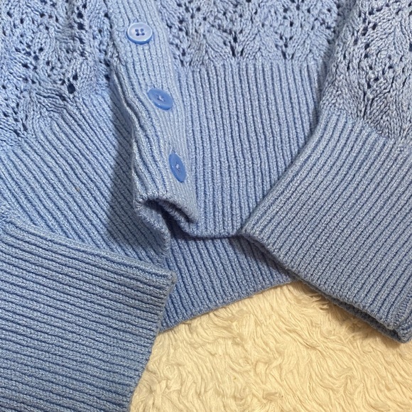 Abercrombie Light Blue Lace Cardigan NWT - Picture 4 of 4